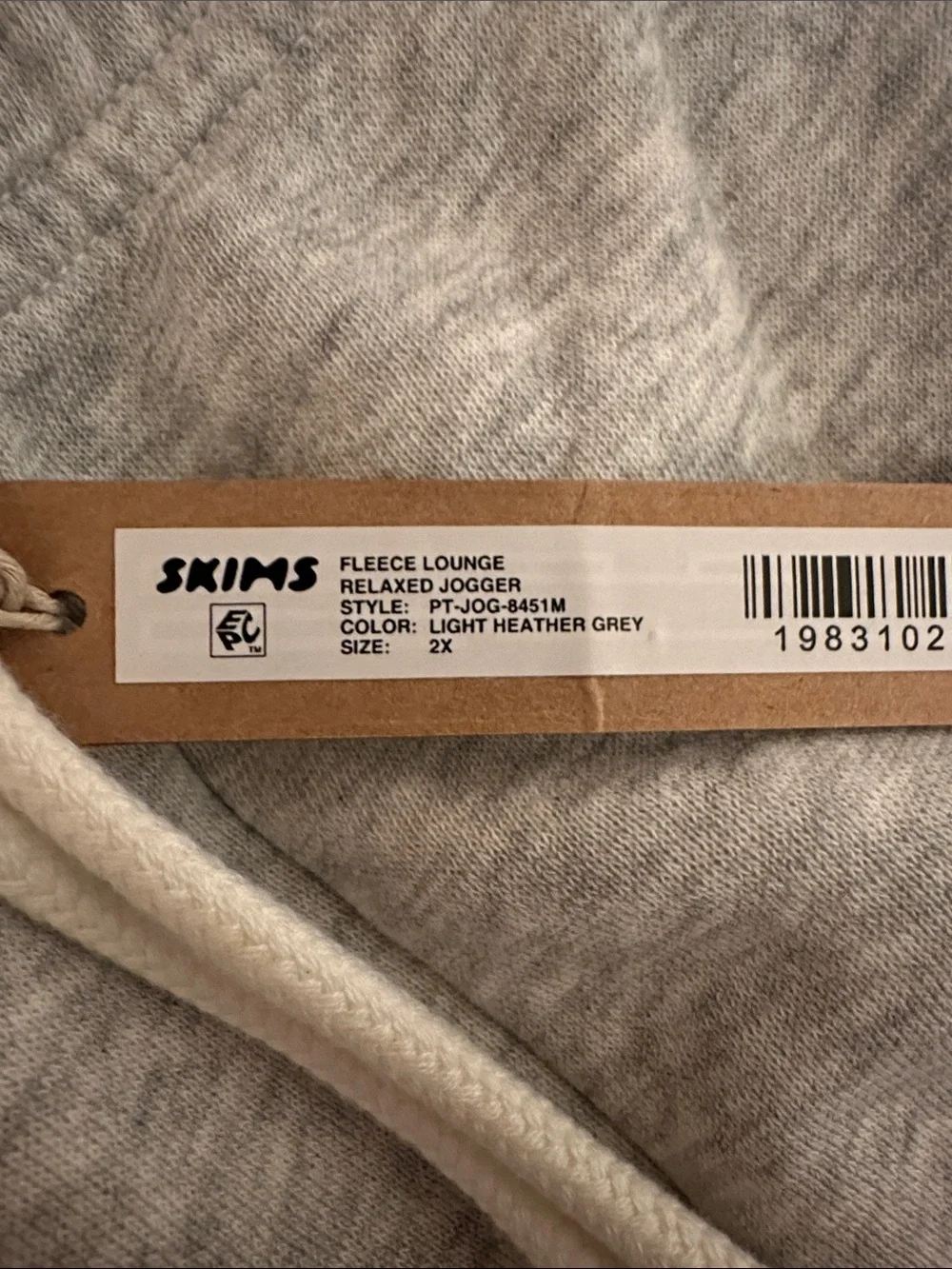SKIMS Men’s Fleece Lounge Relaxed Fleece Joggers with Pockets NWT
